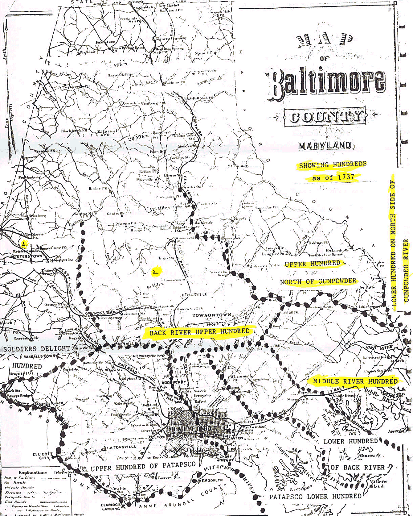 Baltimore County Property Map Baltimore Co - 1700S